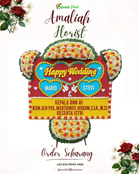 Papan Bunga Pernikahan Sumberrahayu
